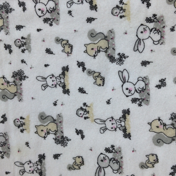 Joann Fabric Other - Joann Fabrics Super Snuggle Bunny Squirrel Woodland Animal Fabric Destash